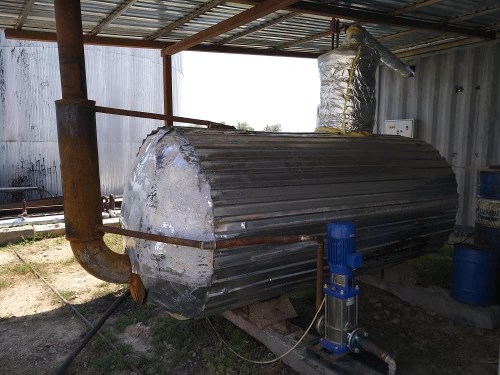 Industrial steam boiler system — exterior assembly